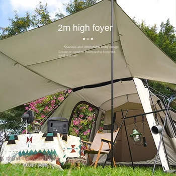 Большая палатка для кемпинга на открытом воздухе на 4-8 человек, двухслойная палатка для кемпинга, защищенная от дождя, палатка для кемпинга, две комнаты, один зал
