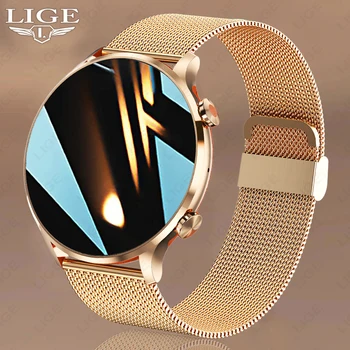 LIGE Новые смарт-часы с Bluetooth-вызовом, женские Физиологические функции, Спортивный Фитнес-браслет, Водонепроницаемые Смарт-часы с Bluetooth-вызовом, Мужские