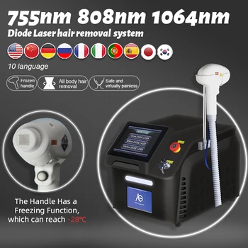 Самая продаваемая диодная лазерная машина для удаления волос ICE 755 808 1064nm, лазер для омоложения кожи, машина для постоянного удаления