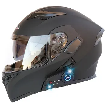 Электронный мотоциклетный шлем SUBO Full Face, ветрозащитный, противотуманный и теплый мотоциклетный шлем с регулируемыми вентиляционными отверстиями