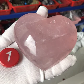 Натуральный розовый кристалл розового кварца образец сердца Исцеляющий кристалл