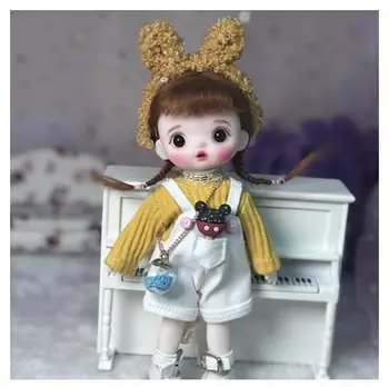16-сантиметровая кукла Blyth для суставов Модные игрушки BJD в подарок с платьем, туфлями, париком для макияжа