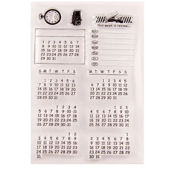 10 * 15 см Календарь с Алфавитом, прозрачный штамп/Силиконовый уплотнительный роликовый штамп, Альбом для вырезок своими руками/Изготовление открыток