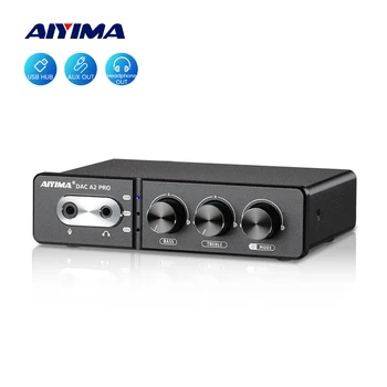 AIYIMA Audio DAC-A2 PRO USB Игровой ЦАП Усилитель для наушников Концентратор USB Мини Декодер для Настольной игровой Гарнитуры PS5 Активные Динамики