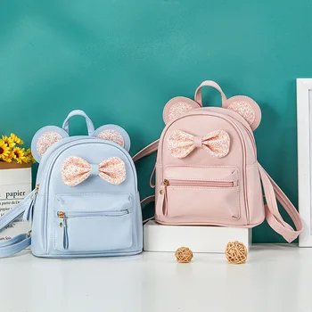 Рюкзак для девочек 2023, Новая мода, милый сладкий Бант, Блестки, Игривая мода, универсальная корейская версия Повседневных сумок