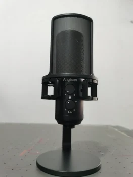 Angison Профессиональный Проводной USB Режимы Освещения Настольный Игровой Конденсаторный микрофон Настольный Студийный микрофон для записи RGB потока