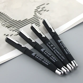 1000 шт./компл. Рекламная ручка на заказ логотип QR-код гелевая ручка шариковая ручка на заказ высококачественная бизнес-карбоновая ручка
