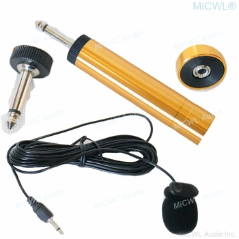 MiCWL A5 Музыкальный инструмент Микрофоны 3,5 мм-6,5 мм Батарейка типа АА Адаптер Конденсаторный Петличный микрофон с Лацканами Кабель микрофона Длиной 5 м