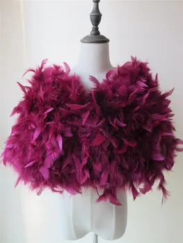 женская меховая шаль из натурального меха страуса, женский бордово-розовый шарф для свадебного ужина, вечерняя шаль подружки невесты, палантин из перьев furryS63