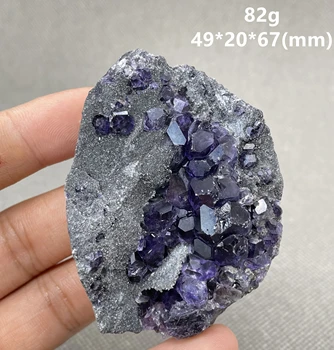 НОВИНКА! ЛУЧШЕЕ! 100% Натуральный Многогранный танзанит синий Фиолетовый кластер флюорита образцы минералов Уровня драгоценных камней и кристаллов