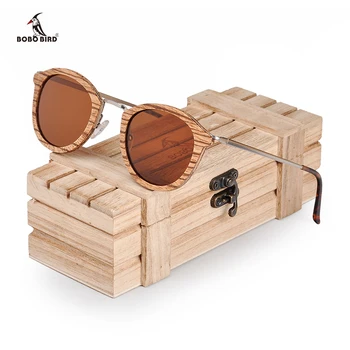 Солнцезащитные очки BOBO BIRD, женские поляризованные деревянные солнцезащитные очки в деревянной подарочной коробке W-AG028, прямая доставка
