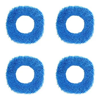 4X Одноразовая швабра, моющаяся, прочные сменные прокладки из микрофибры, тряпка для уборки пыли, для сухого и влажного пылесоса, синяя