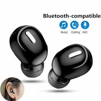 Мини Беспроводные наушники Bluetooth 5.0 в ухо, спортивные с микрофоном, гарнитура громкой связи, наушники Samsung Huawei для всех телефонов