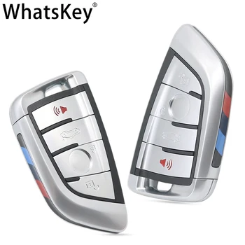 WhatsKey Новый Стиль Нож Смарт-карта Кнопка Ключ Чехол Для BMW 3/5/7 Серии X1 X3 X5 G30 G20 F48 F39 F10 F22 F30 Чехол Для ключей