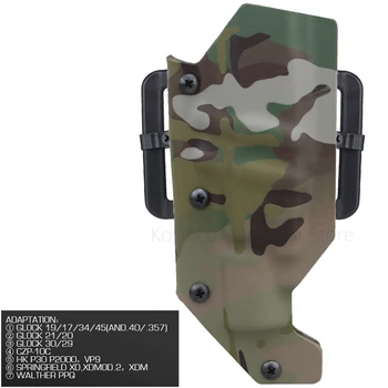 X300 Тактический Фонарик Пистолетная Кобура США Kydex Материал для Glock HK Springfield Walther CZP Военная Охотничья Страйкбольная Кобура