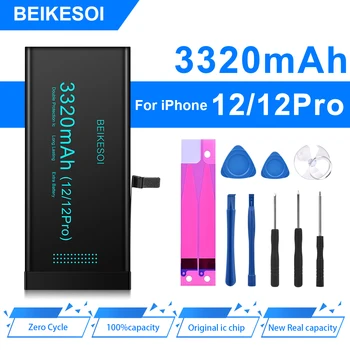 BEIKESOI, сменный аккумулятор для iPhone x xs xr 11 pro Max 12 mini 13 pro max с бесплатными инструментами для установки