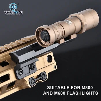 WADSN M-lok со смещением 45°, адаптивное крепление для фонарика для M600 M300 Keymod rail Airsoft weapon light Mount Base охотничий фонарь