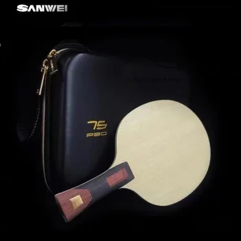 SANWEI Original SUPER 75 PBO Carbon Лезвие для настольного тенниса с Чехлом для Ракетки Премиум-класса Golden 75 PRO GOLD Лопатка для настольного тенниса