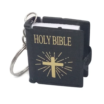 Английская версия, Мини-религиозный христианский Брелок для ключей, Цепочка для ключей, кольцо для ключей, держатель для ключей, Женская сумка, Шарм, подарок