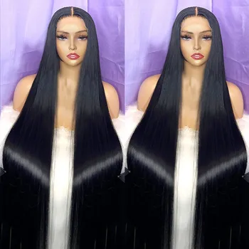 Прямой парик на кружеве 13x4 13x6, HD Прозрачные Бразильские Парики из человеческих волос Для женщин, предварительно выщипанные По линии Роста волос