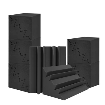 12 Упаковок акустической пены с изоляцией из звуковых панелей высокой плотности 12 X 7 X 7 дюймов для студий Home