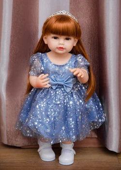 Новая юбка All Star 55 см, полностью силиконовая кукла-реборн, Купающаяся, может стоять и сидеть, подарок на День рождения, Рождественский подарок