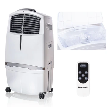Портативный Испарительный охладитель, вентилятор и увлажнитель воздуха с отделением для льда и пультом дистанционного управления, CL30XCWW, белый