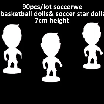 90 шт./лот, Футбольные куклы Высотой 6,5 см, Звезды футбола, Оптовая продажа, Забавные фигурки, игрушки, сезон 2022