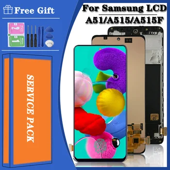 Super AMOLED Для Samsung Galaxy A51 A515 ЖК-дисплей A515F/DS A515FD A515 ЖК-дисплей с сенсорным экраном Замена дисплея A515F