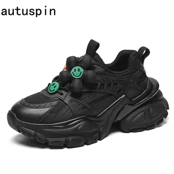 Autuspin/ Роскошная Дизайнерская женская обувь на платформе 2023, Весна-Лето-Осень, женские спортивные кроссовки из натуральной кожи, кроссовки для бега