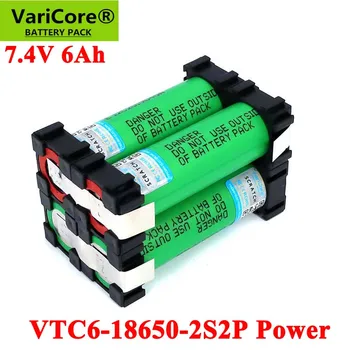 VariCore 5 В/7,4 В 18650 VTC6 2S2P 6000 мАч 20 Ампер Для беспроводной отвертки батареи DIY сварочный аккумулятор