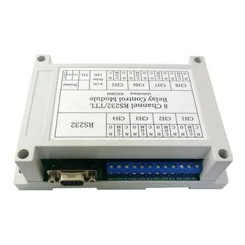 DC12V 8CH 2 В 1 RS232/TTL232 PC UART Релейный модуль Последовательный Порт Дистанционного Управления Для Промышленной Системы управления Камерой PLC