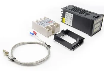 Бесплатная доставка, Полный комплект Регулятора температуры REX-C100 с термопарой, цифровой PID-регулятор температуры