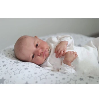49 см Уже Окрашенный Готовый Levi Awake Размер Новорожденного Младенца Reborn Baby Doll 3D Кожа Видимые Вены реалистичный Настоящий Ребенок
