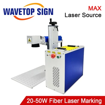 Волоконно-лазерная маркировочная машина WaveTopSign мощностью 20-50 Вт МАКС 110*110-300*300 Рабочая зона для маркировки металла своими руками из нержавеющей стали