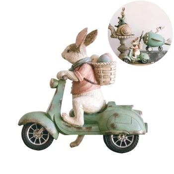 Оригинальное украшение для гостиной в виде кролика из смолы Lucky Rabbit, украшение в виде животного из смолы