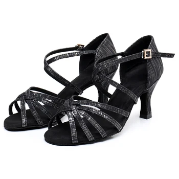 USHINE/ Новые женские профессиональные туфли для латиноамериканских танцев, Тканевая атласная обувь для бальных танцев Сальсы, свадебные туфли для танцев