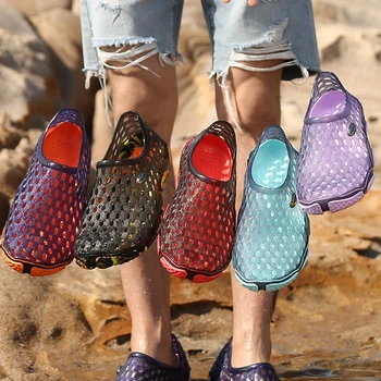 Хорошо продаются летние пляжные сандалии для пары, обувь с дырками для мужчин и женщин, быстросохнущая обувь для водных видов спорта, Болотная обувь, Размер 35-45