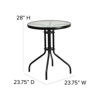 Новый металлический стол из закаленного стекла с диагональю 23,75 Дюйма, Походный стол для пеших прогулок, скалолазания, рыбалки, пикника