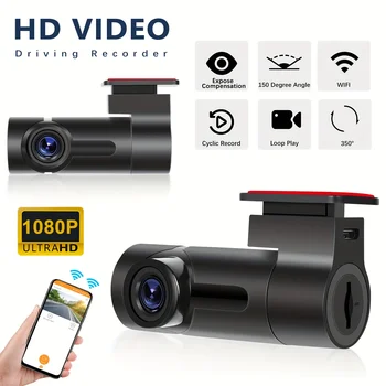 Мини Автомобильный Видеорегистратор HD 1080P Dash Cam С WIFI Бесплатным приложением Автомобильный Видеорегистратор Ночного Видения Черный ящик Видеорегистратор Dashcam для автомобилей