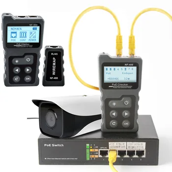 NF-488 ЖК-дисплей Сетевой Тестер PoE Checker Power Over Ethernet cat5 cat6 STP UTP Lan Кабельный Тестер Loop Тестовый Инструмент