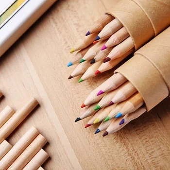 Профессиональные Цветные карандаши из натурального дерева 12 цветов, Набор цветных карандашей для отличников рисования, Цветная ручка, школьные канцелярские принадлежности