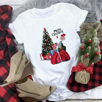 Модная Женская футболка с Рождественским подарком, рубашка, это самое замечательное время года, футболка с надписями, рождественские топы