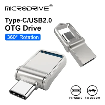 Мини-USB-накопитель 32 ГБ 64 ГБ 128 ГБ Type C USB 2,0 Флэш-накопитель Внешняя карта памяти для смартфона/MacBook/Планшета/Samsung Galaxy