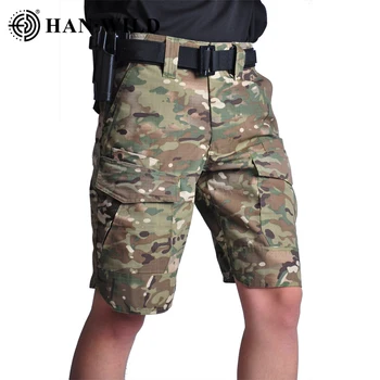 Тактические шорты HAN WILD, Мужские военные Камуфляжные Короткие Брюки с несколькими карманами, Летние дышащие быстросохнущие Мужские Повседневные Короткие брюки