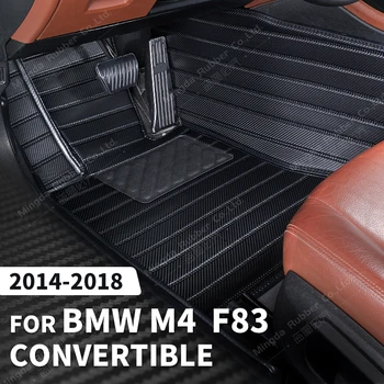 Изготовленные На заказ Коврики Из Углеродного Волокна Для BMW M4 Convertible F83 2014-2018 15 16 17 Футов Ковровое Покрытие Аксессуары Для интерьера Авто i