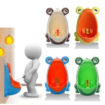Лягушачий Пластиковый комбинезон для маленьких мальчиков, Приучение детей к туалету, Детский Писсуар в ванной, Милый ветряной разноцветный Детский туалет