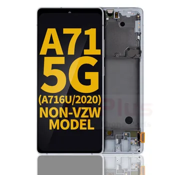 AMOLED-дисплей в сборе с заменой рамки для Samsung Galaxy A71 5G (A716U/2020) (восстановленный) (Prism Cube серебристый)