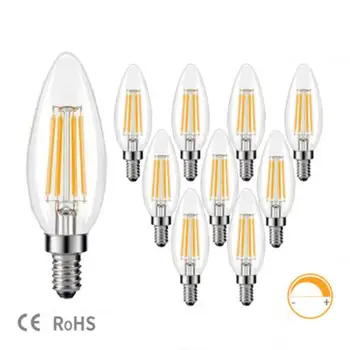 Светодиодная лампа накаливания E14 2 Вт 4 Вт, светодиодная лампа накаливания для хрустального подвесного светильника/декор