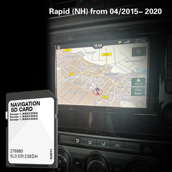 Спутниковая навигация Mib2 Работает для Rapid NH С 2015 ПО 2016 ПО 2020 Навигационная карта Охватывает Францию Германию, Гибралтар, Грецию, Венгрию, Исландию, Ирландию
